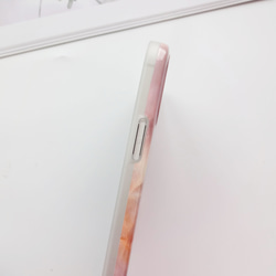 色が選べる ★ スマホショルダー ストラップ付き iphoneケース くすみピンク 大理石 マーブル 7枚目の画像
