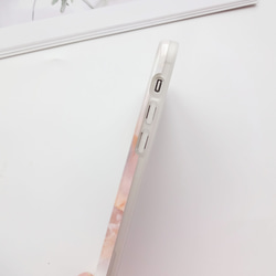 色が選べる ★ スマホショルダー ストラップ付き iphoneケース くすみピンク 大理石 マーブル 8枚目の画像