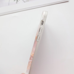 色が選べる ★ スマホショルダー ストラップ付き iphoneケース くすみピンク 大理石 マーブル 8枚目の画像