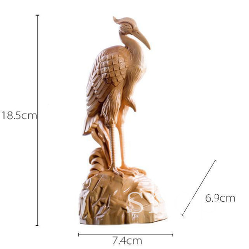 新品』『鳥 』 東洋彫刻 天然木 置物 高級木彫り 木造 細密彫刻 置物