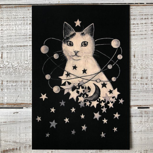 星のねこ(オリジナルストーリー絵画) 星のねこ(オリジナルストーリー絵画) 星月猫☆アート「Queen