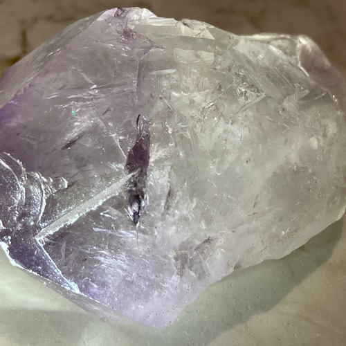 カクセコナイト内包✨レインボー ラベンダー アメジスト 結晶 ラフ
