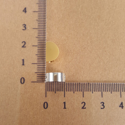 [2pcs] 半円 メタル ビーズ サージカルステンレス  ニッケルフリー  金属アレルギー対応 3枚目の画像