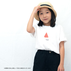 名入れ Tシャツ 子供 プレゼント 名前入り スイカ Tシャツ おしゃれ シンプル 10枚目の画像