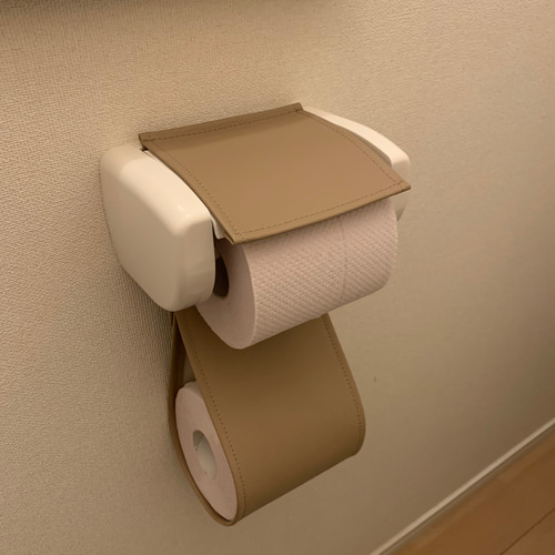 レザー製トイレットペーパーホルダーカバー 