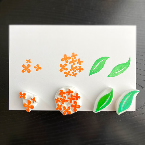 消しゴムはんこ 「コザクラインコと秋」 消しゴムはんこ 「コザクラインコと秋」 消しゴムはんこ