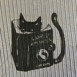 黒ネコ柄　レディース　カップ付タンクトップ 6枚目の画像