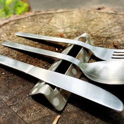 箸置き　ステンレス製　3つ置き用　　～Cutlery rest made of stainless steel～ 8枚目の画像