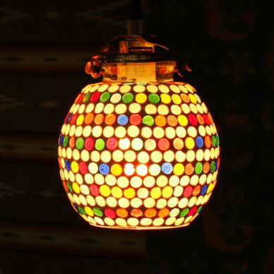 モザイクハンギングランプ●ラインドット