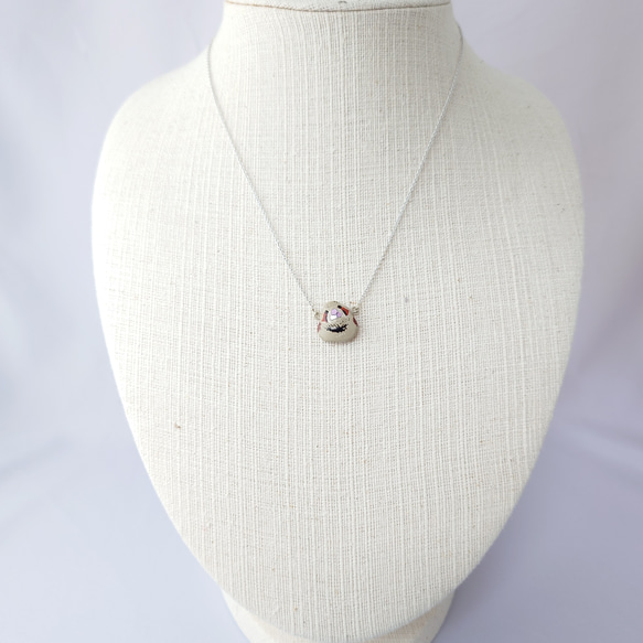 キンカチョウ漆ネックレス(sv) 5枚目の画像