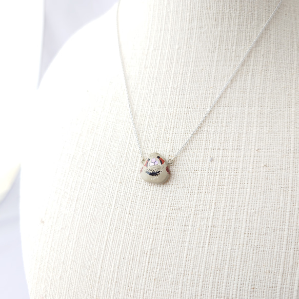 キンカチョウ漆ネックレス(sv) 6枚目の画像