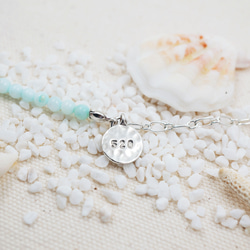 【 Cami Handicraft 】淡水シェル ビーズ カスタム スターリング シルバー ブレスレット 5枚目の画像