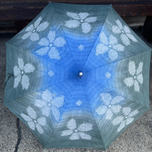 有松絞り日傘 〜三浦しぼり 花〜 傘・日傘 絞り染めしぼるん 通販