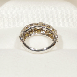 再生ダイヤモンドとSV925の指輪（リングサイズ：10号、ロジウム厚メッキ、オリジナルデザインの枠） 10枚目の画像