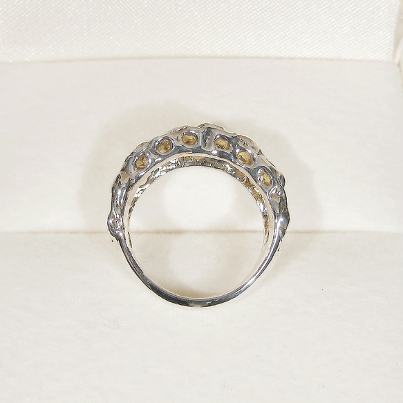 再生ダイヤモンドとSV925の指輪（リングサイズ：10号、ロジウム厚メッキ、オリジナルデザインの枠） 9枚目の画像