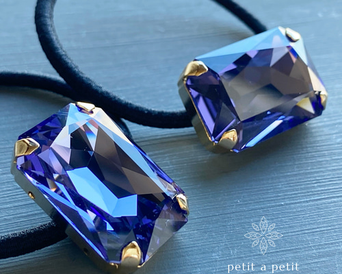 Creema限定 スワロフスキー®︎ Rectangle ヘアゴムorポニーフック