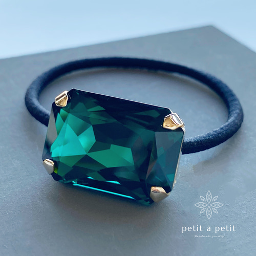 Creema限定 スワロフスキー®︎ Rectangle ヘアゴムorポニーフック