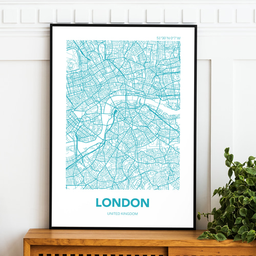 北欧 コートカルテレット ポスター コペンハーゲン デンマーク 地図