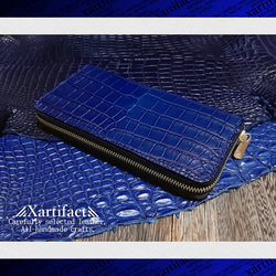 本藍染めポロサス】本藍染めスモールクロコダイル(2色)ラウンド