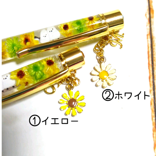 再販×6 ♡ひまわりとシマエナガ…イニシャル付きハーバリウム