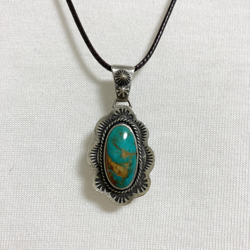 950 パイロットマウンテン ターコイズ トルコ石 シルバーネックレス