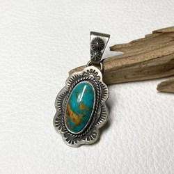 ターコイズ シルバー ペンダント 925マウンテン 950 パイロットマウンテン ターコイズ トルコ石 シルバーネックレス