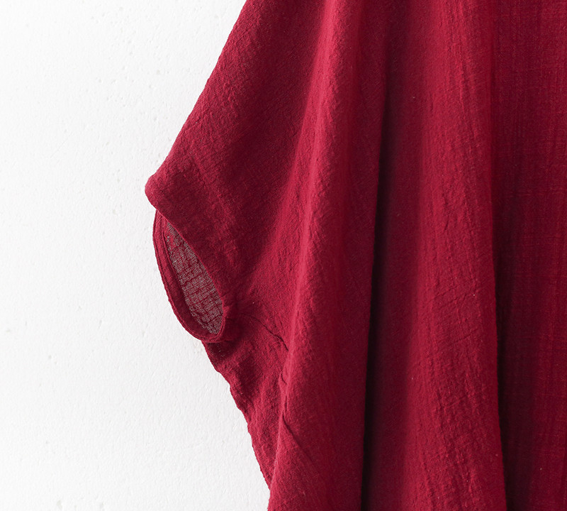 【即納】ソフトなコットンリネンガーゼのプルオーバー ホワイト