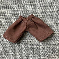 オビツ11 cottonのハーフパンツ　brown 2枚目の画像