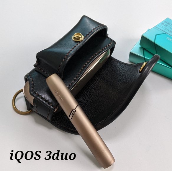 アイコスケース　iQOS3 Duo ルガトショルダー ハンドメイド　ヌメ革　本革