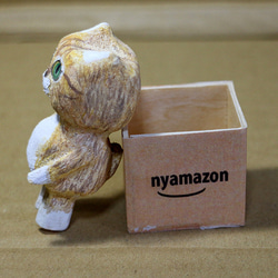 nyamzon箱と猫シリーズ　2　チャトラ 3枚目の画像