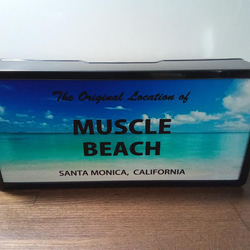 【文字変更無料】海 砂浜 ビーチ フォトライト マッスルビーチ ミニチュア サインランプ 看板 置物 雑貨 ライトBOX 4枚目の画像