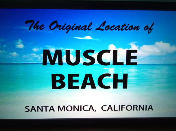 【文字変更無料】海 砂浜 ビーチ フォトライト マッスルビーチ ミニチュア サインランプ 看板 置物 雑貨 ライトBOX 2枚目の画像
