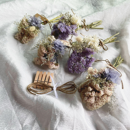 ドライフラワーガーランド紫陽花の森 ピンク