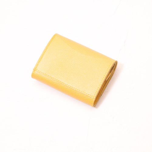 ◎お買い得◎コロンとしたミニ財布(イエロー) 三つ折り財布