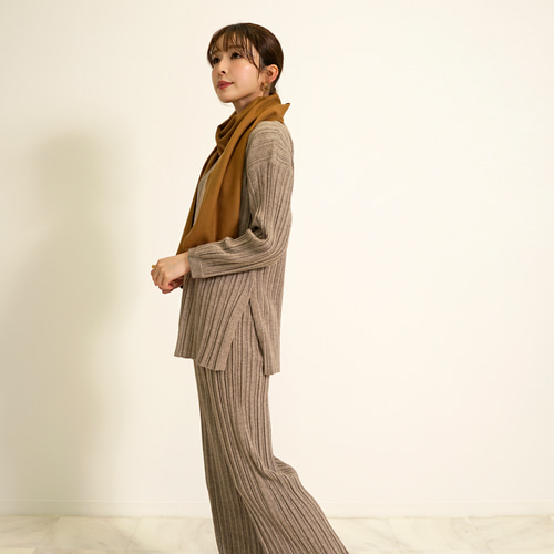 todayful ランダムリブニットドレスパンツセット　セットアップ TODAYFUL ランダムリブニットドレス×パンツセット