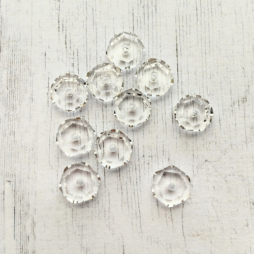 4×8mm 10個】水晶 ボタンカット 天然石 ROSE 通販｜Creema(クリーマ 