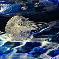 洋梨の海のオキクラゲ　ガラスオブジェ　05 9枚目の画像