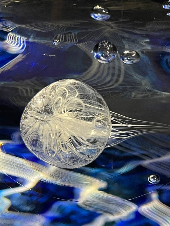 洋梨の海のオキクラゲ　ガラスオブジェ　05 10枚目の画像