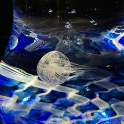 洋梨の海のオキクラゲ　ガラスオブジェ　05 8枚目の画像