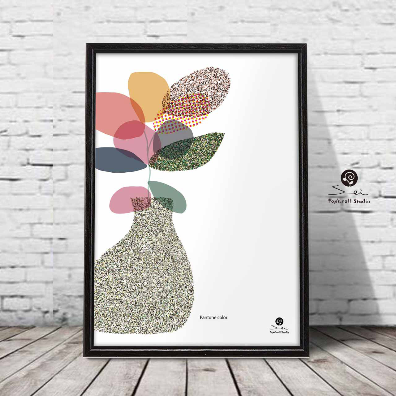 パントーン   イラスト　花　ポスター　A4 A3 A2 A1　アート  　アートポスター　アート/sei検索　482