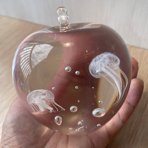 リンゴの海のオキクラゲ ガラスオブジェ 07 その他置物 NOBE GLASS