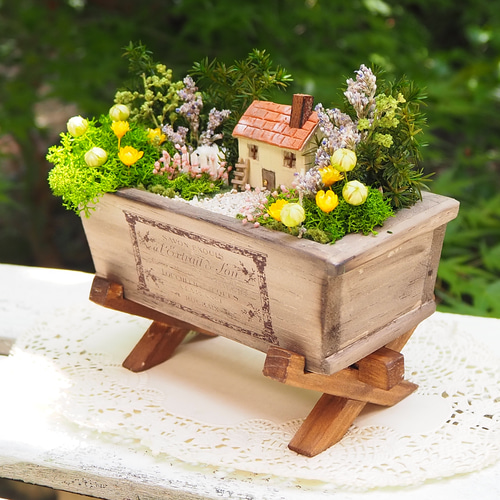 カントリー 花置き飾り棚 フラワーBOX