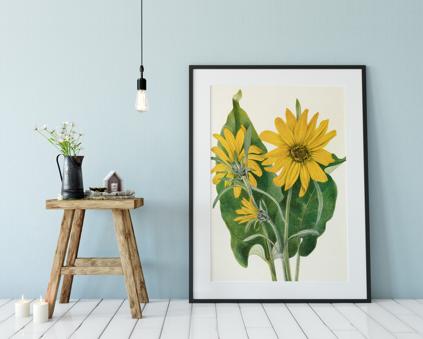 【インテリアアート】花　フラワー　ひまわり　 インテリア　絵画　BAEZ3