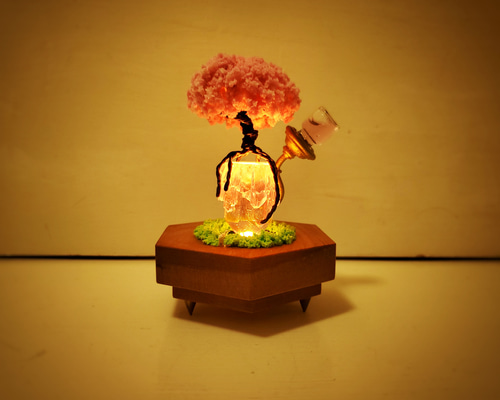 おたけ様専用✨新金閣寺ジオラマ製作✨電装+ケース+桜と