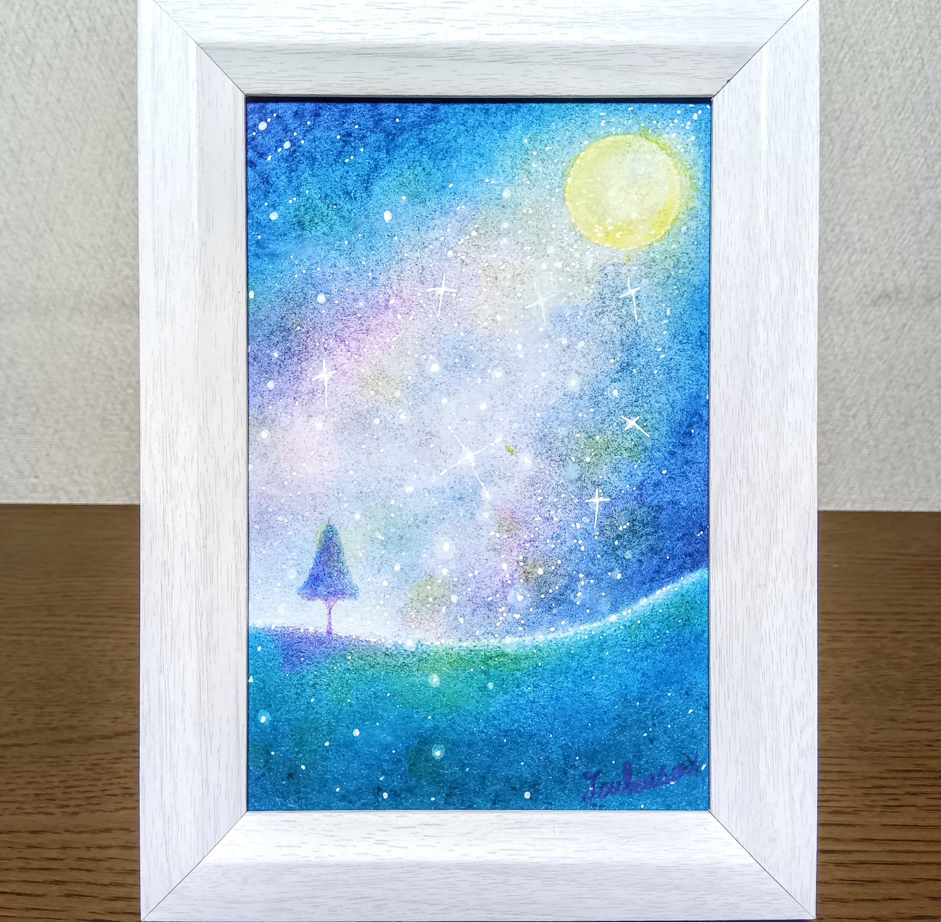 パステルアート 星空のシャワー パステル画原画 絵画 T's Arts