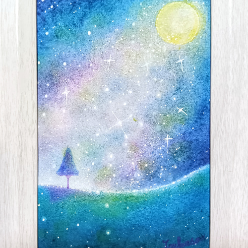 star  whale  ハンドメイドパステル画　絵画アート原画 71aW78YYmxL._UF894,1000_QL80_.jpg