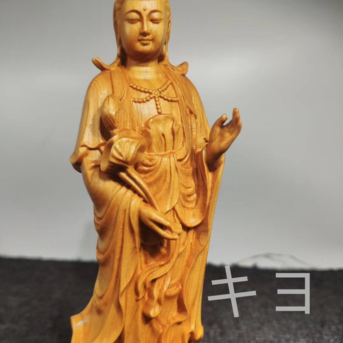 阿弥陀如来三尊立像 一式 崖柏の手彫り 仏教美術品 貴重古美術 新作
