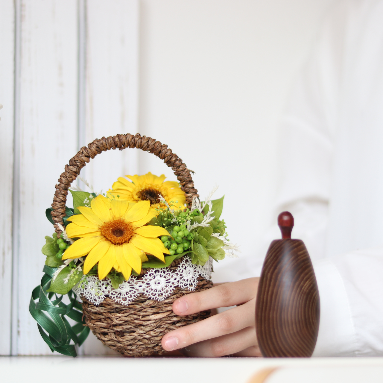 【ギフトラッピング・メッセージカード 無料】プリザーブドフラワー アレンジメント 専門店 ギフト ひまわり 夏 誕生日