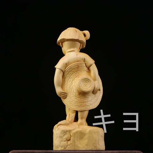 置物 彫刻工芸品 木工細工 美術工芸品 収蔵品 彫刻 キヨ 通販 14303597