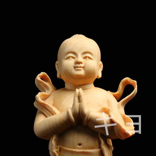 2点同出 童男童女 彫刻 美術工芸品 精密細工 実木彫刻 彫刻 キヨ 通販